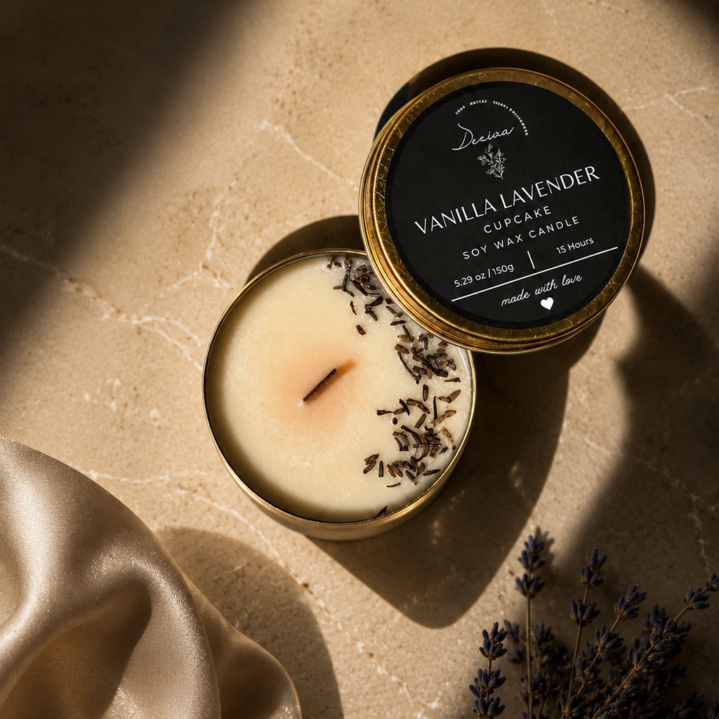 Vanilla Lavender Cupcake Soy Wax Candles