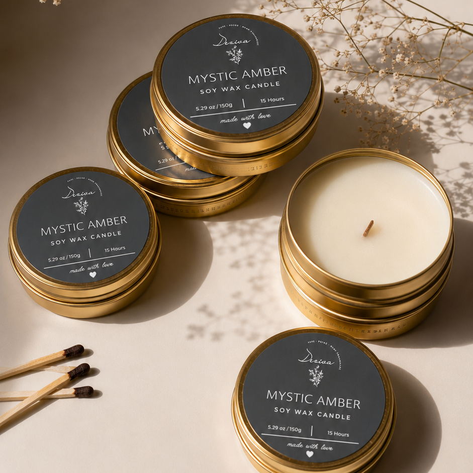 Mystic Amber Soy Wax Candles